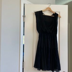 BCBG Paris black lace dress with slip size XS
